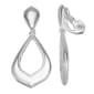 Napier 1.86in. Silver-Tone Moon Long Drop Clip Earrings - image 1