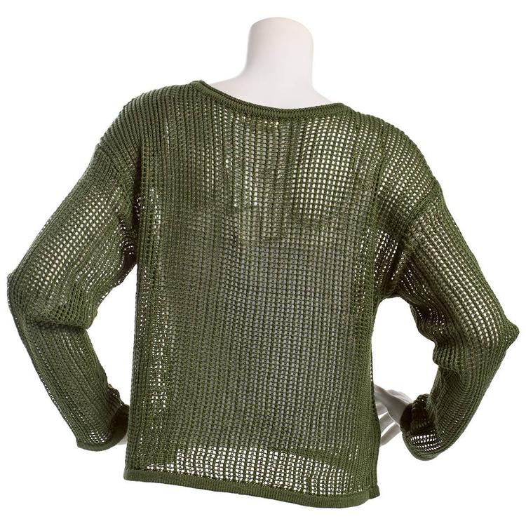 Juniors No Comment Heart Intarsia Sweater - Green