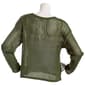 Juniors No Comment Heart Intarsia Sweater - Green - image 3