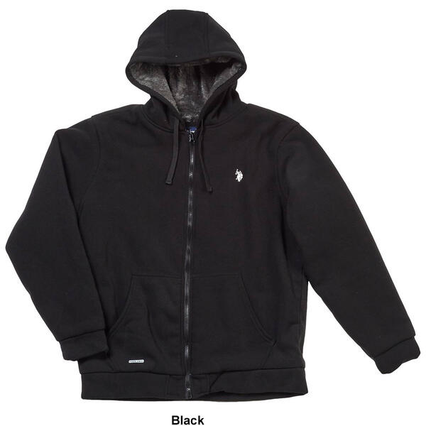 Mens U.S. Polo Assn.® Solid Sherpa Lined Hoodie