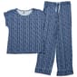 Womens IZOD&#40;R&#41; Short Sleeve Watercolor Grid Pajama Set - image 1