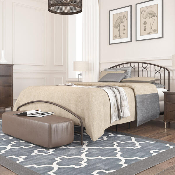 Hillsdale Furniture Riverbrooke Metal Arch Scallop Bed Frame - image 