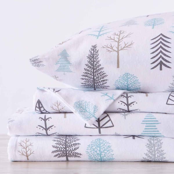 Freshfolds Premium Cotton Flannel Winter Forest 4pc. Sheet Set - image 