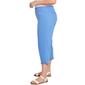 Plus Size Ruby Rd. Bali Blue Alternative Fray Hem Capri Pants - image 3