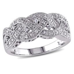 Diamond Classics(tm) Sterling Silver 1/8ctw. Diamond Fashion Ring