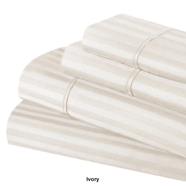 Superior 300TC Egyptian Cotton Striped Deep Pocket Sheet Set