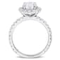 Sterling Silver 2 7/8ctw. White Moissanite Halo Ring - image 2
