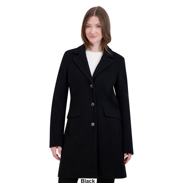 Plus Size Laundry by Shelli Segal Single Breasted Faux Wool Coat