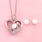 Gemstone Classics(tm) Lab Grown White Sapphire Mom Pendant Set - image 1