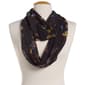Womens Renshun Butterfly Pearl Silky Infinity Scarf - Black - image 1