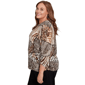 Plus Size Alfred Dunner Classics Animal Color Block Blouse - image 4
