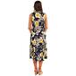 Womens Robbie Bee Sleeveless Floral Drape Neck A-Line Dress - image 3