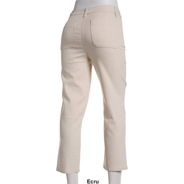 Juniors YMI&#174; Hyperstretch HiRise Patch Pocket Straight Crop Pants