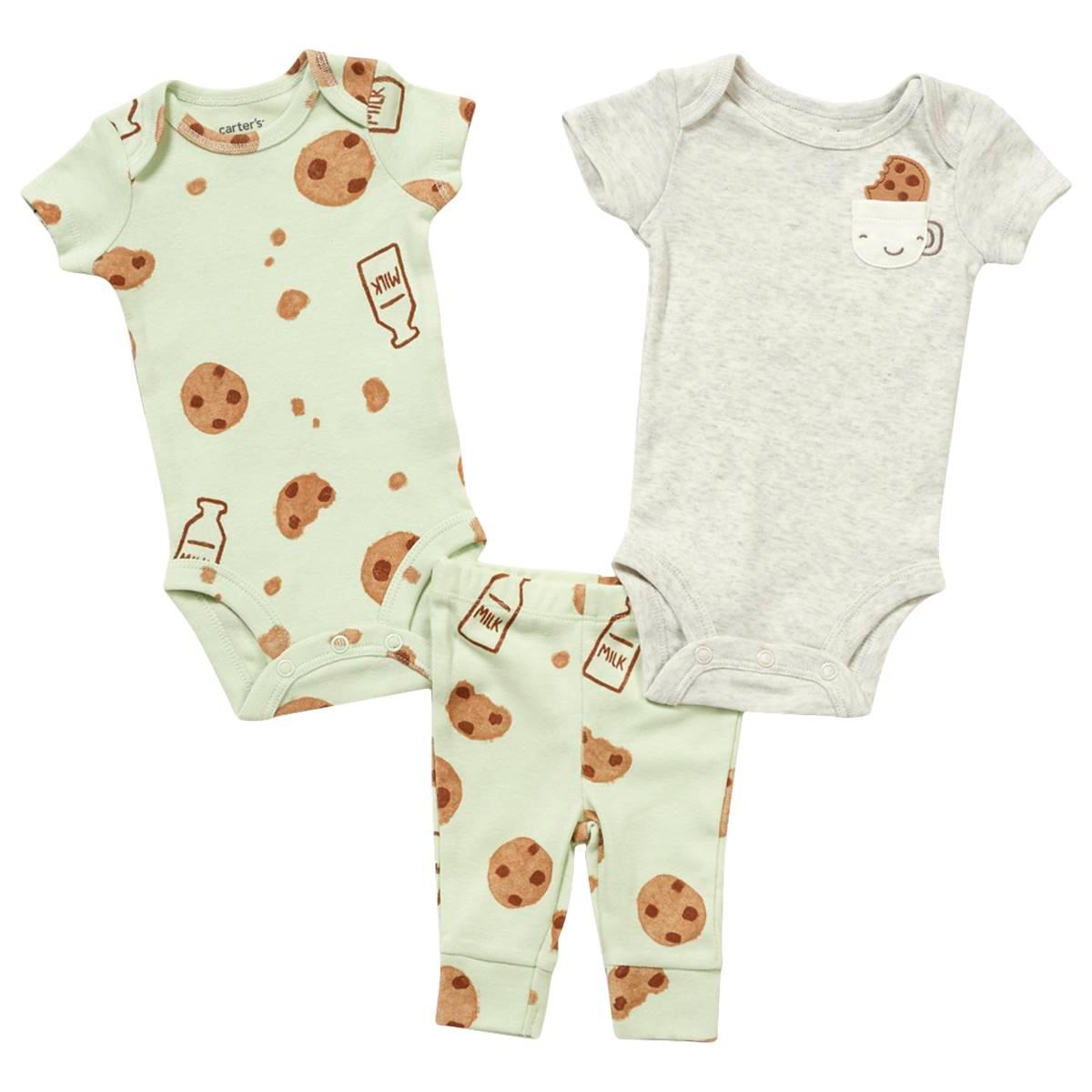 Baby Unisex (NB-24M) Carter’s® 3pc. Cookies & Milk Pants...