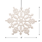Northlight 24ct. Glitter White Snowflake Christmas Ornaments - image 5