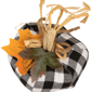 Northlight 5in. Buffalo Plaid Fall Harvest Pumpkin Decoration - image 4