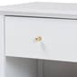 Baxton Studio Roni Modern White Wood 1-Drawer Nightstand - image 5