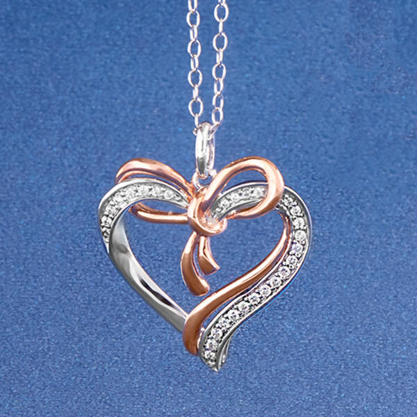 Enchanted by Disney 1/10ctw. Sterling Silver Snow White Pendant - image 