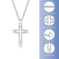 Mens Lynx Stainless Steel Carved Cross Pendant - image 5