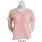 Womens Hasting & Smith Lace Front Henley Pintuck Blouse - image 4