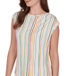 Petite Emaline Key Items Cap Sleeve Stripe Tee - image 5