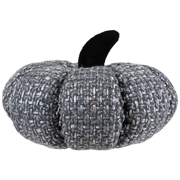 Northlight Grey Knitted Fall Harvest Pumpkin