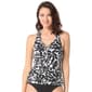 Womens Beach House Key West Pique V Neck Leaf Tankini Swim Top - image 1