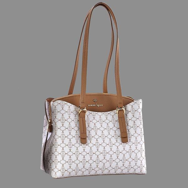 Nanette Lepore Liam Logo Triple Section Satchel - image 