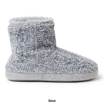 dearfoams cable knit bootie slippers