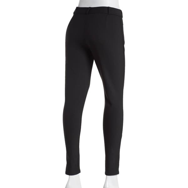 Womens Maze Pull On Scuba Leggings w/Metal Zipper Pockets