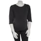 Womens Times Two Elbow Sleeve Solid Twist Front Top - image 1