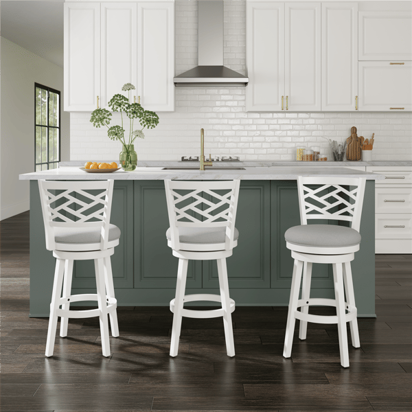 HH2 Home Riva Wood Adjustable Height Swivel Stool