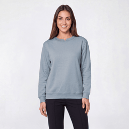 Petite Hasting & Smith Long Sleeve Solid Fleece Sweatshirt