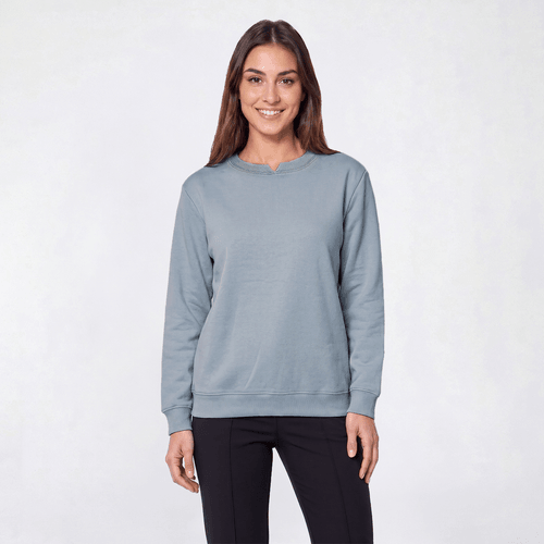 Womens Hasting & Smith Long Sleeve Solid Fleece Sweatshirt