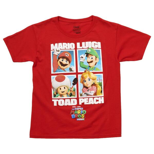 Boys &#40;8-20&#41; Mad Engine Mario Luigi Toad Peach Short Sleeve Tee - image 