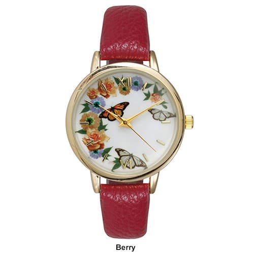 Womens Olivia Pratt Butterfly and Flower Watch - 16220