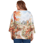 Plus Size Alfred Dunner Classics Farm Landscape Harvest Blouse - image 2