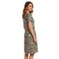 Womens Connected Apparel Short Sleeve Abstract Leaf Sheath Dress - image 2