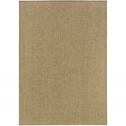 HomeRoots Tan Stain Resistant Indoor/Outdoor Accent Rug