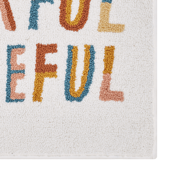 Hallmark Multicolor Thankful & Grateful Microfiber Bath Rug