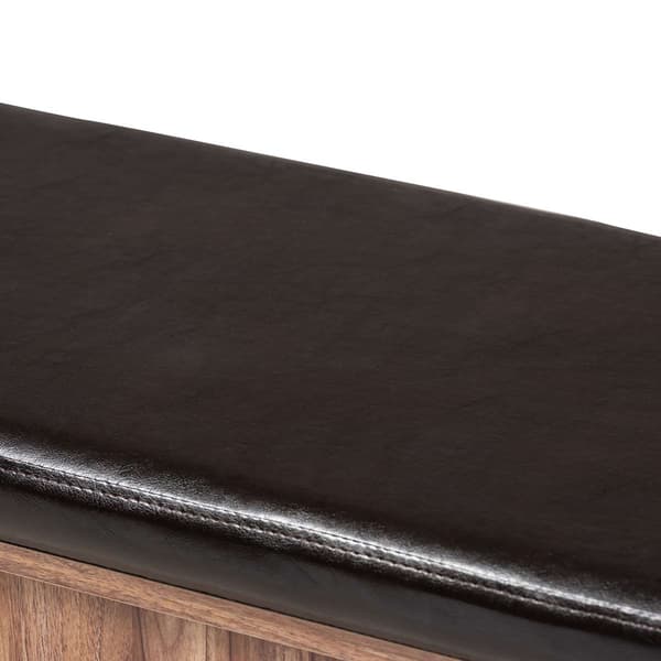 Baxton Studio Valina 2 Door Wood Shoe Storage Bench