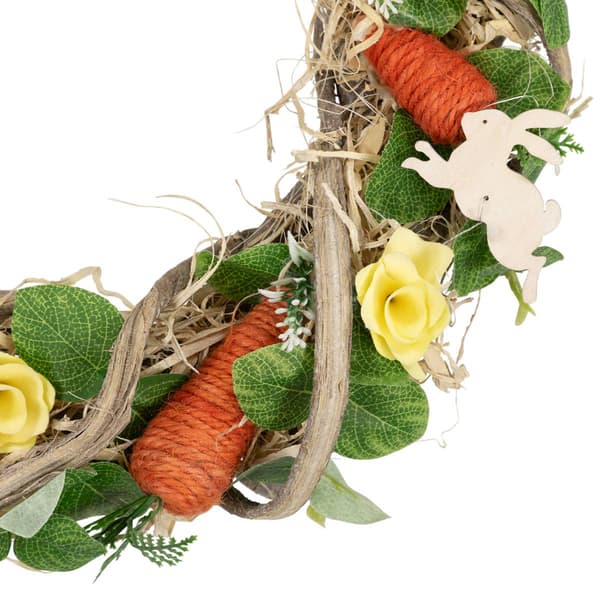 Northlight Seasonal Floral & Carrots Artificial Easter Wreath