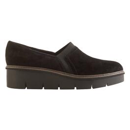 Womens Clarks® Airabell Mid Black Suede Loafers