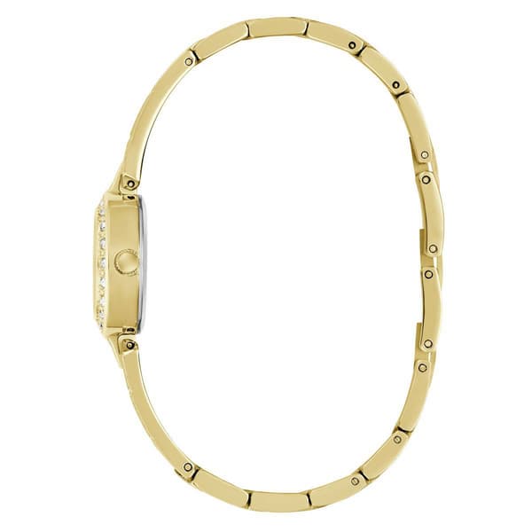 Womens Guess Gold-Tone Silver Dial Analog Watch - GW1016L2