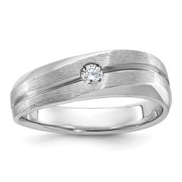 Mens Gentlemens Classics(tm) 14kt. White Gold 1/10ctw. Diamond Ring