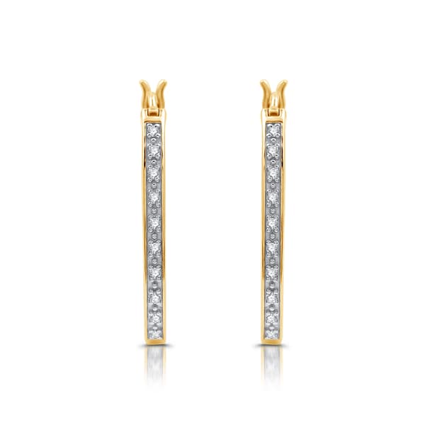 Nova Star&#174; 1/10ctw. Lab Grown Diamond Huggie Hoop Earrings