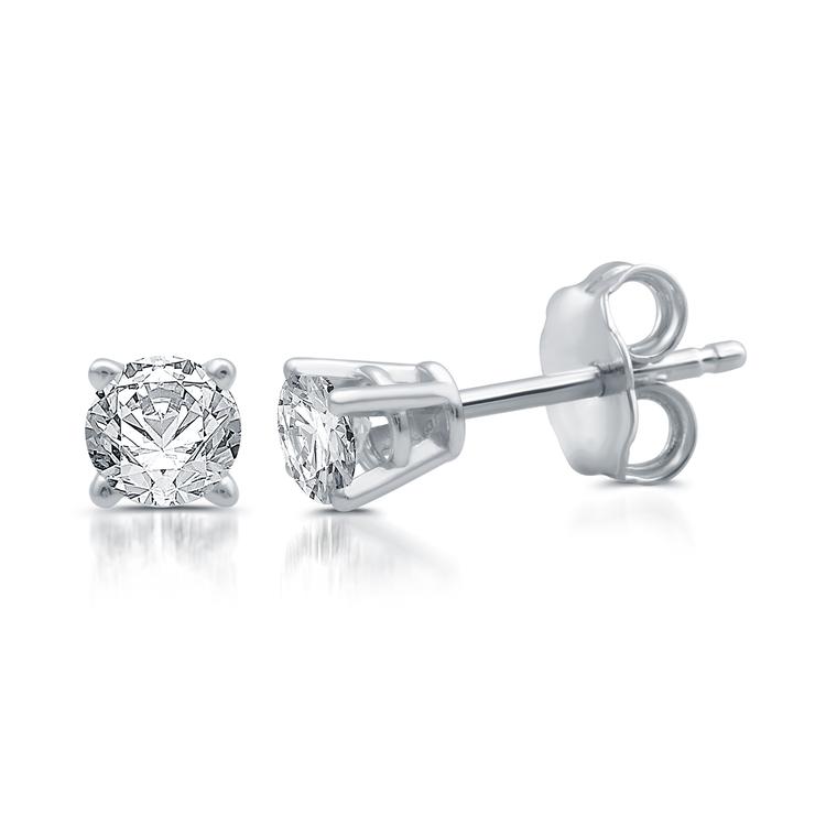 Nova Star® Sterling Silver 1/5ctw. Lab Grown Diamond Earrings
