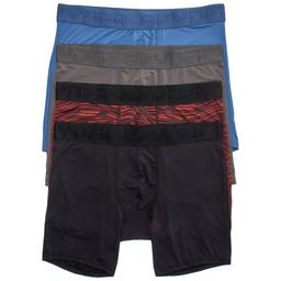 Mens Spyder 4pk. Liquid Cool No Fly Boxer Briefs - Maroon/Black