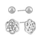 Sterling Silver Duo Stud Earrings Set - image 1