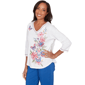 Womens Alfred Dunner The Royal Treatment Floral Butterfly Blouse - image 3